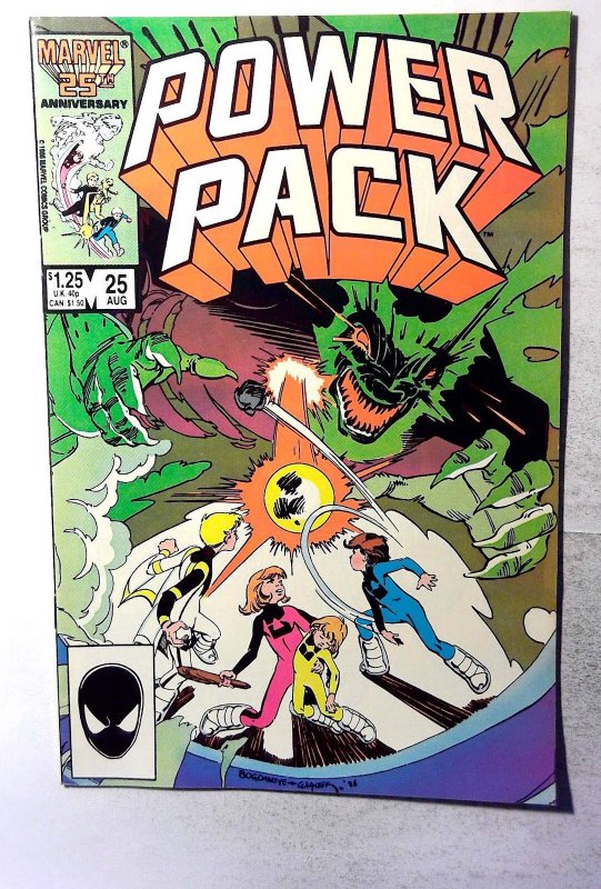 Power Pack #25 (Marvel Comics, 1986), raw, ungraded comic book — front cover