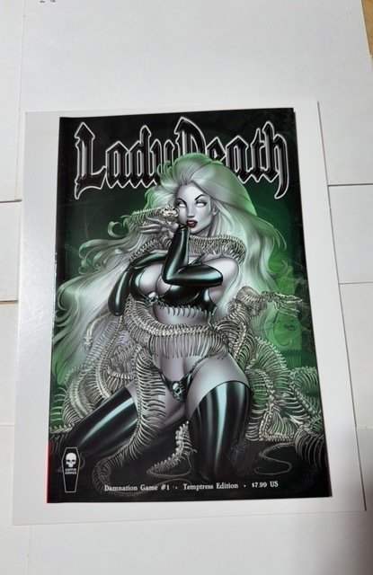 Lady Death: Damnation Game Temptress Edition Jenevieve Broomall 2016 Vf-Nm 9 SU1 (2016), raw comic book in NM condition — front cover
