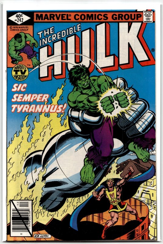 The Incredible Hulk #242 (Marvel Comics, 1979), raw, ungraded comic book — front cover