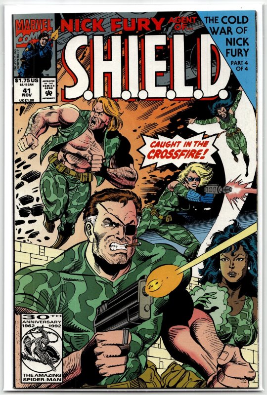 Nick Fury, Agent of SHIELD #41 (Marvel Comics, 1992), raw, ungraded comic book — front cover