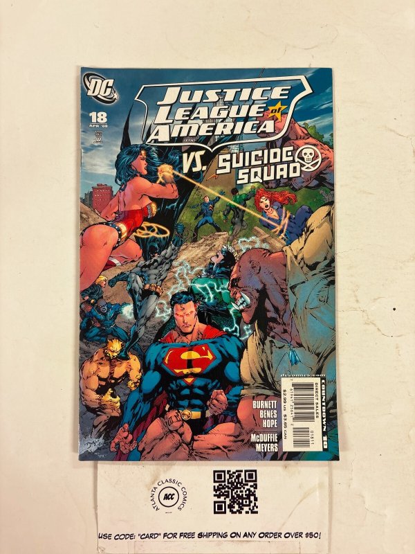 Justice League of America #18 (DC Comics), raw comic book in NM condition — front cover