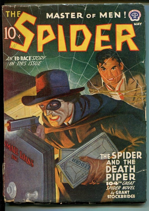 Pulp: Spider-5/1942-Popular- Pulp-Death Piper-Rafael DeSoto Cover-classic-FN-, raw comic book in FN- condition — front cover