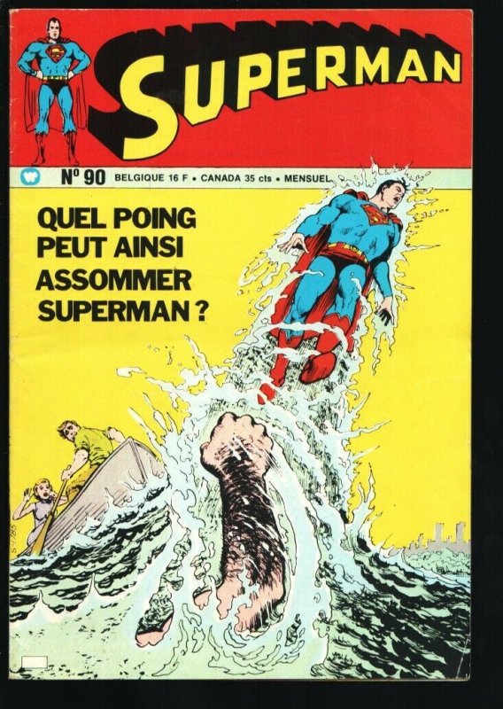Superman #90 (DC Comics, 1975), raw comic book in VG/FN condition — front cover