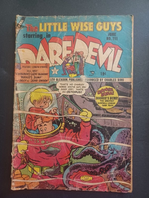 Daredevil #111 (Lev Gleason Publications, 1954), raw comic book in FR condition — front cover
