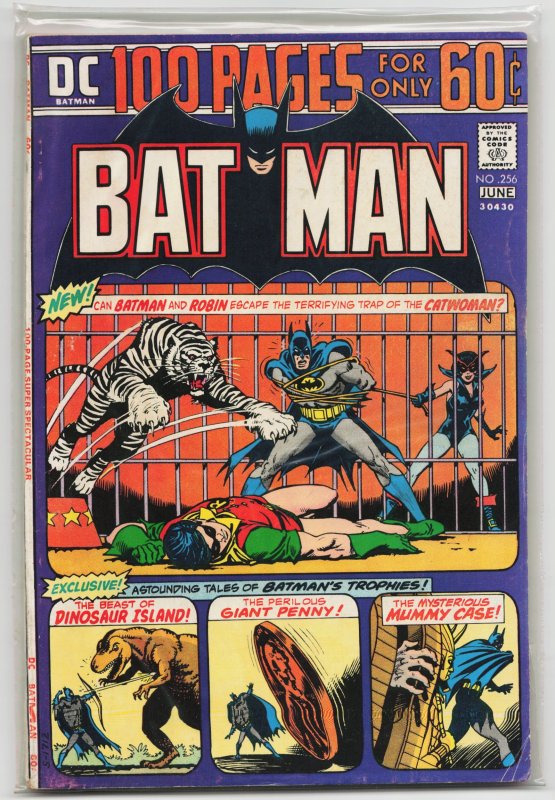 Batman #256 (DC Comics, 1974), raw, ungraded comic book — front cover