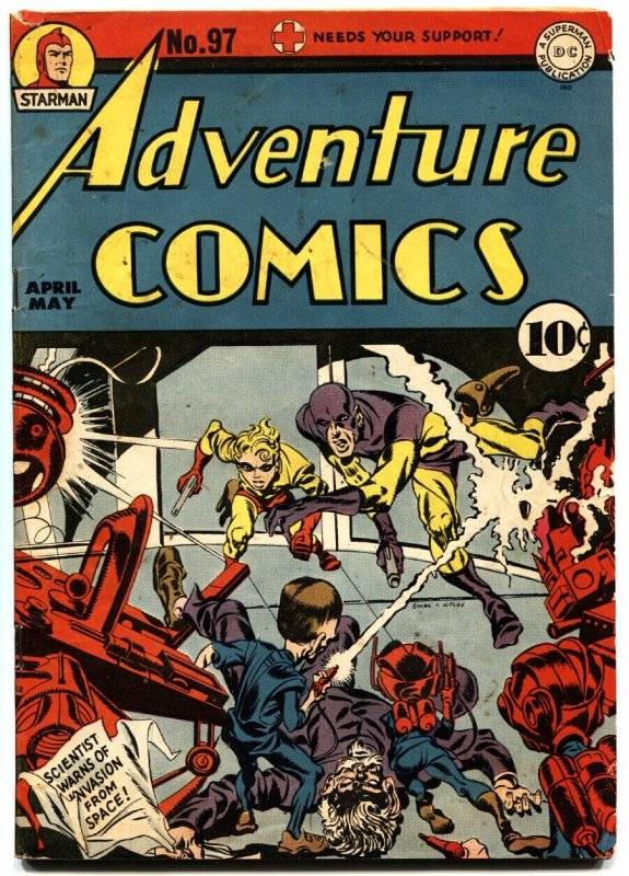 Adventure #97 (DC Comics, 1946), raw comic book in FN+ condition — front cover