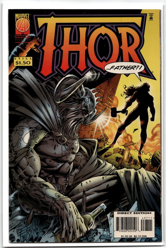 Thor #497 (Marvel Comics, 1996), raw, ungraded comic book — front cover