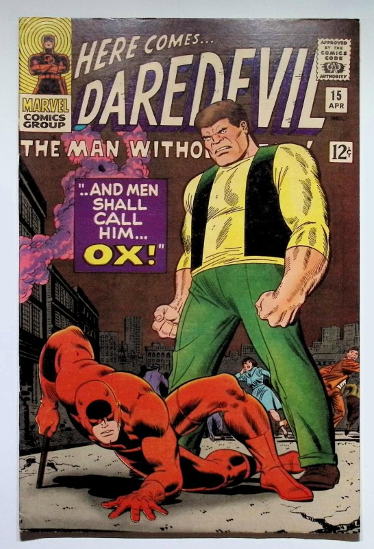 Daredevil #15 (Marvel Comics, 1966), raw, ungraded comic book — front cover