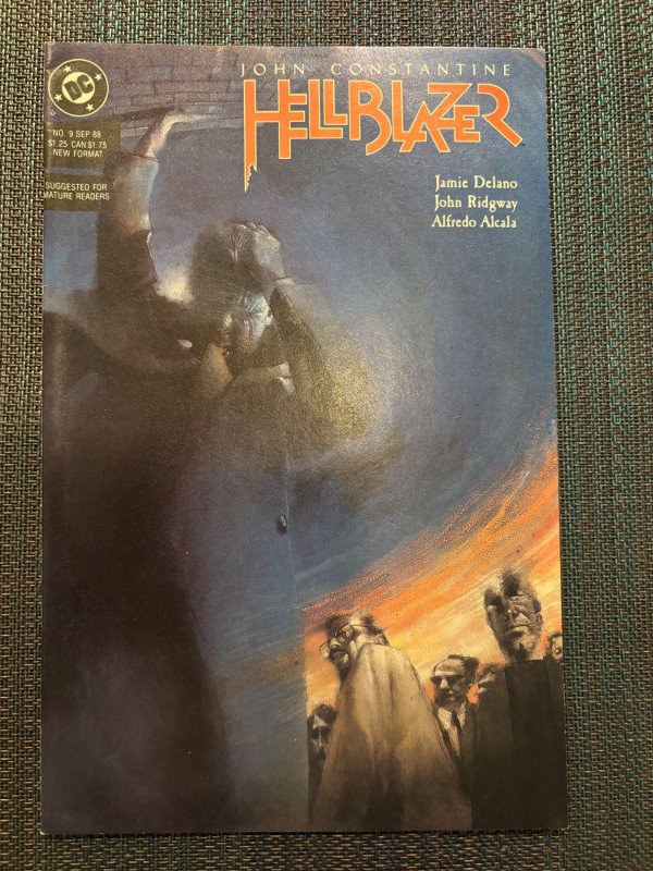 Hellblazer #9 (DC Comics, 1988), raw, ungraded comic book — front cover