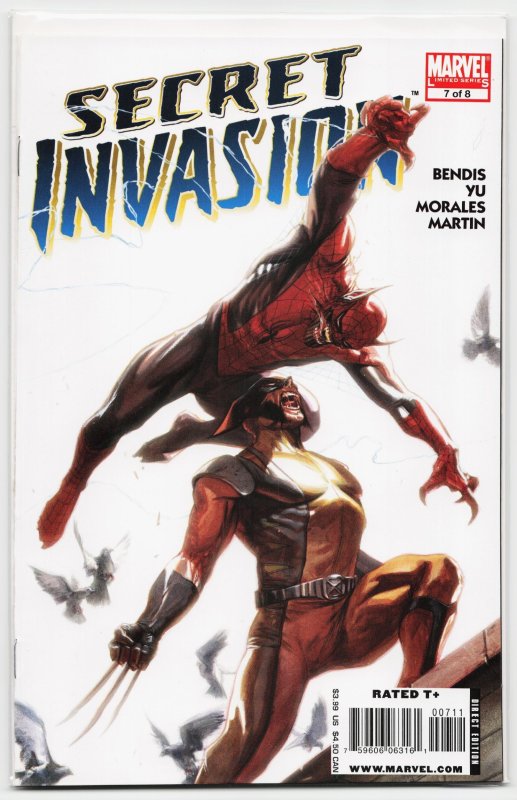 Secret Invasion #7 (Marvel Comics, 2008), raw, ungraded comic book — front cover