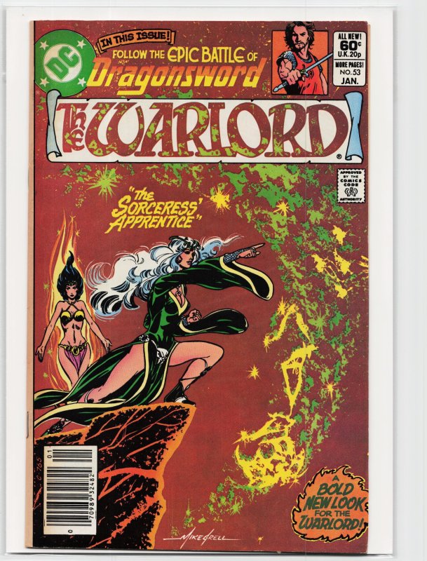 Warlord #53 (DC Comics, 1982), raw, ungraded comic book — front cover
