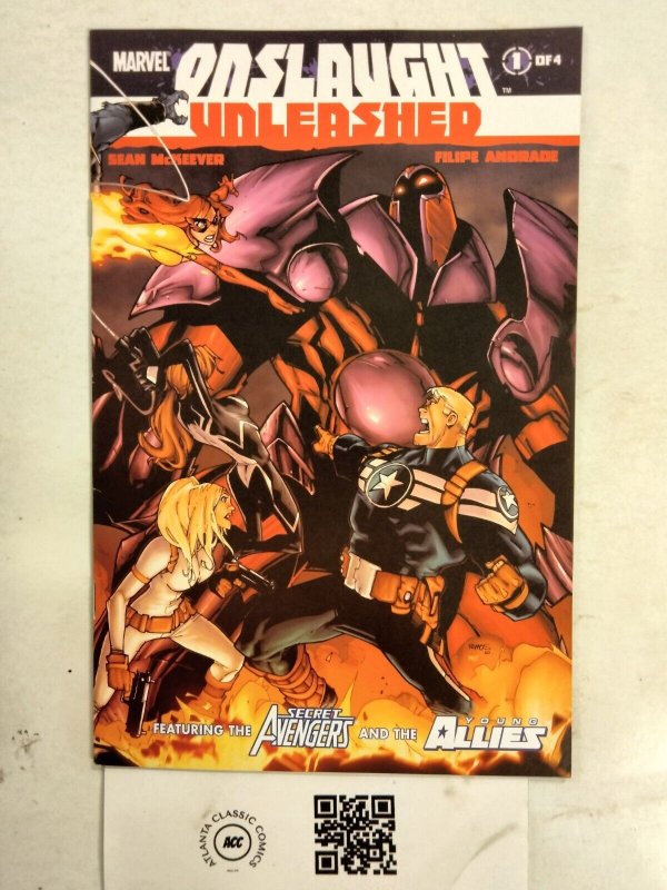 Onslaught Unleashed #4 (Marvel Comics), raw comic book in NM condition — front cover