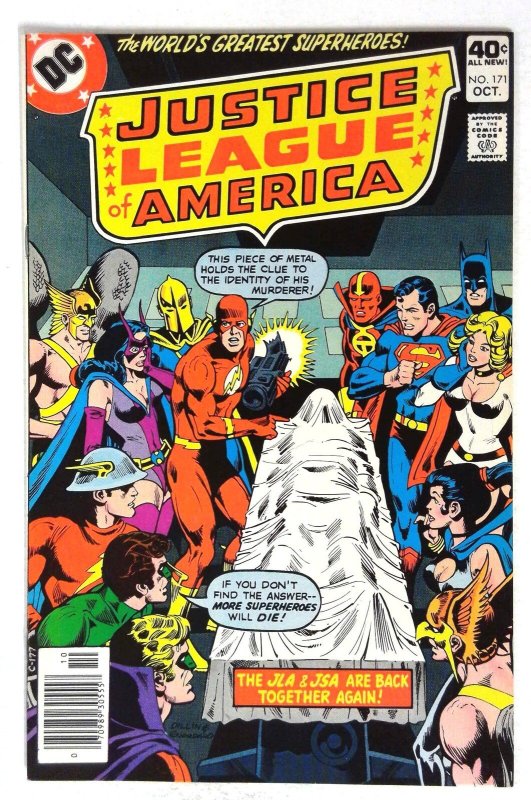 Justice League of America #171 (DC Comics, 1979), raw comic book in NM- condition — front cover