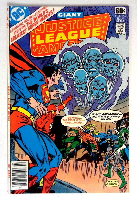 Justice League of America #156 (DC Comics, 1978), raw comic book in NM- condition — front cover