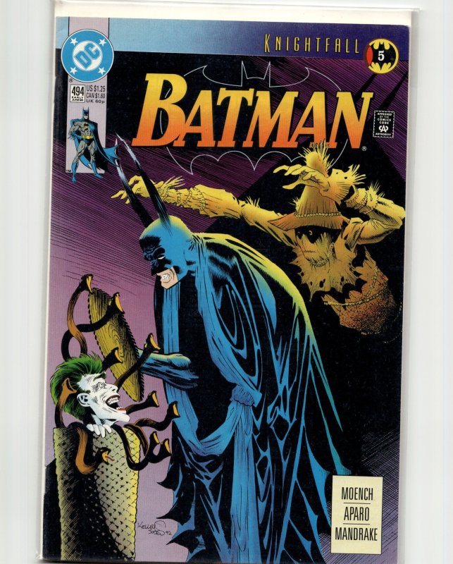 Batman #494 (DC Comics, 1993), raw, ungraded comic book — front cover