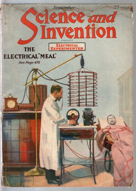 Science & Invention 9/1920-2nd Issue-Frank R Paul Art-sci-fi Story-VG, raw comic book in VG condition — front cover