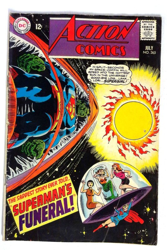 Action #365 (DC Comics, 1968), raw comic book in VG condition — front cover