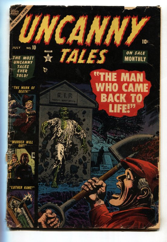 Uncanny Tales #10 (Atlas Comics, 1953), raw, ungraded comic book — front cover