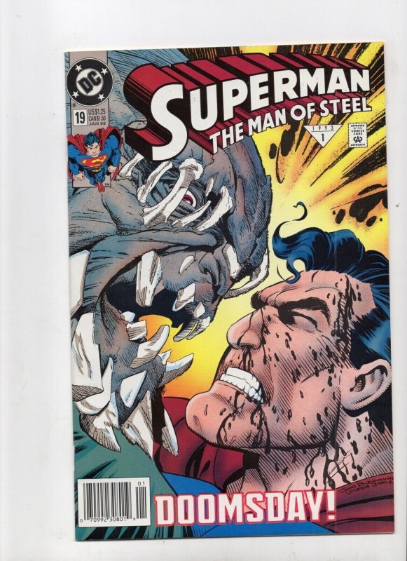 Superman #19 (DC Comics, 1993), raw comic book in NM 9.4 condition — front cover