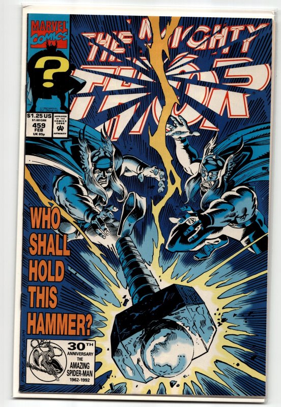 The Mighty Thor #459 (Marvel Comics, 1993), raw, ungraded comic book — front cover