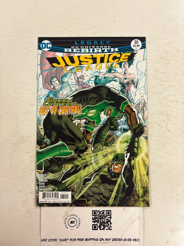 Justice League #30 (DC Comics, 2014), raw comic book in NM condition — front cover