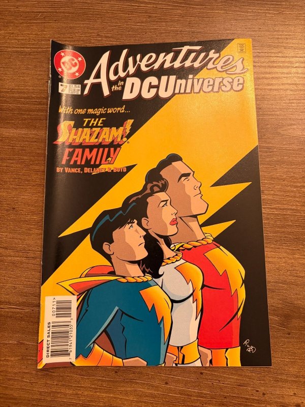 Adventures in the DC Universe #7 (DC Comics), raw comic book in VF/NM condition — front cover