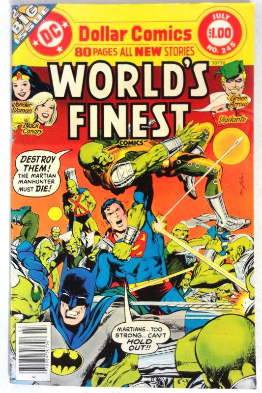 World's Finest #245 (DC Comics, 1977), raw comic book in VF condition — front cover