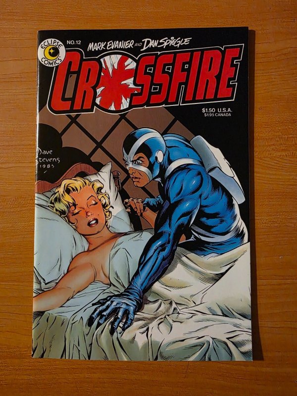 Crossfire #12 (Eclipse Comics, 1985), raw comic book in NM condition — front cover