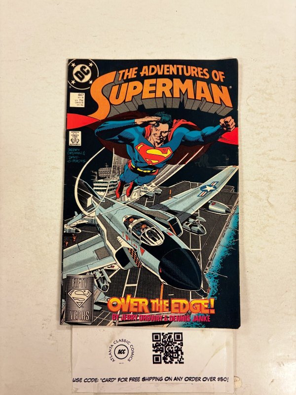Adventures of Superman #447 (DC Comics, 1988), raw comic book in VF condition — front cover