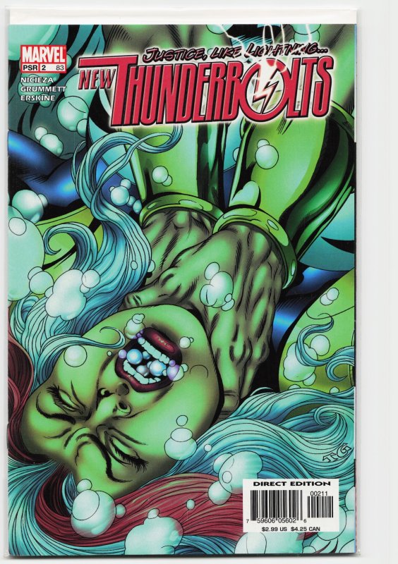 New Thunderbolts #2 (Marvel Comics, 2005), raw, ungraded comic book — front cover