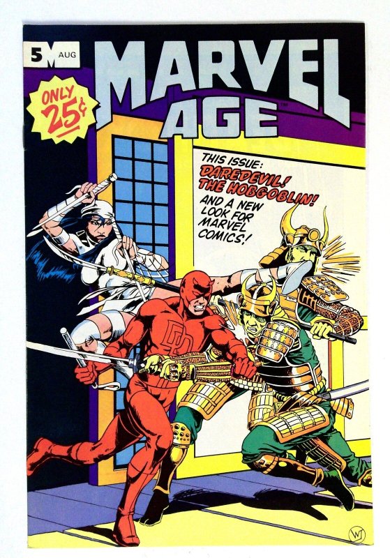 Marvel Age #5 (Marvel Comics, 1983), raw comic book in NM- condition — front cover