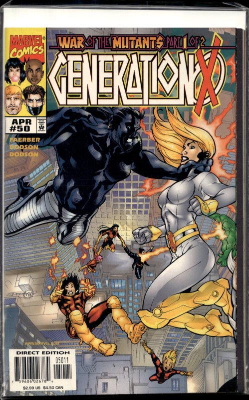 Generation X #50 (Marvel Comics, 1999), raw, ungraded comic book — front cover