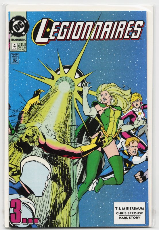 Legionnaires #4 (1993), raw, ungraded comic book — front cover