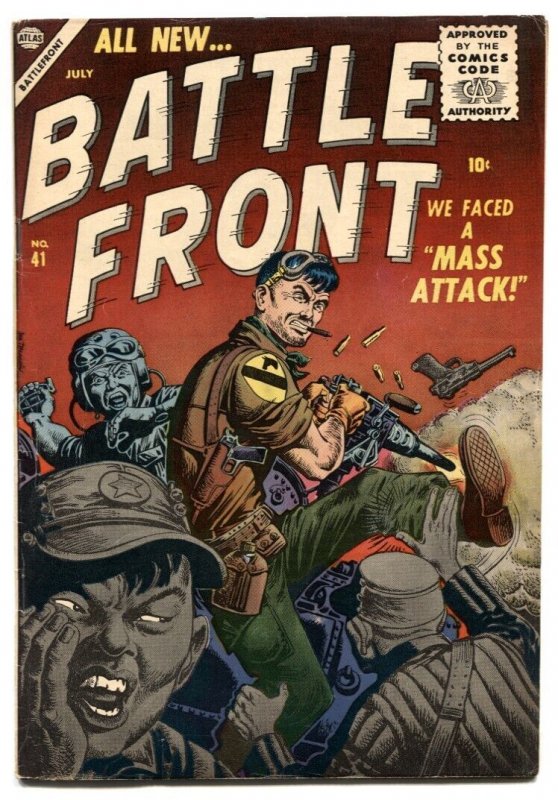 Battlefront #41 (Atlas Comics, 1956), raw comic book in FN+ condition — front cover
