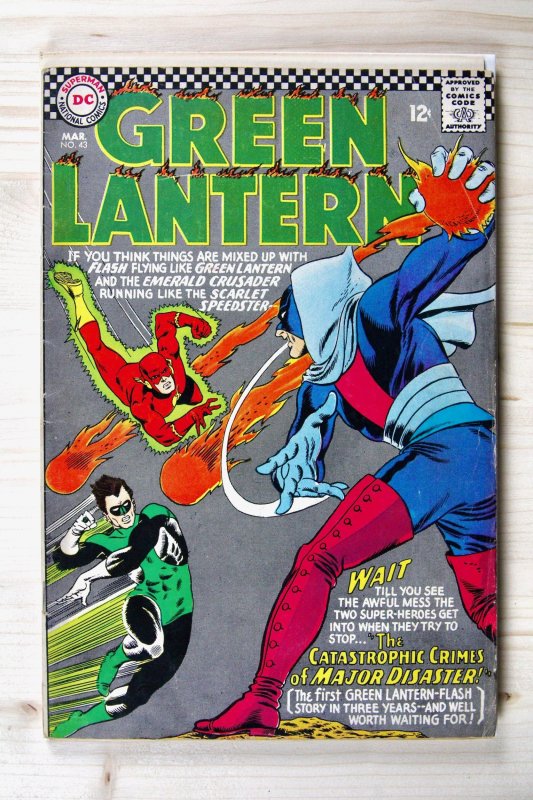 Green Lantern #43 (DC Comics, 1966), raw comic book in FN 6.0 condition — front cover