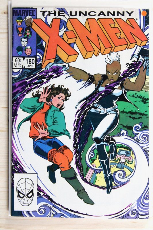 The Uncanny X-Men #180 (Marvel Comics, 1984), raw comic book in VF- 7.5 condition — front cover
