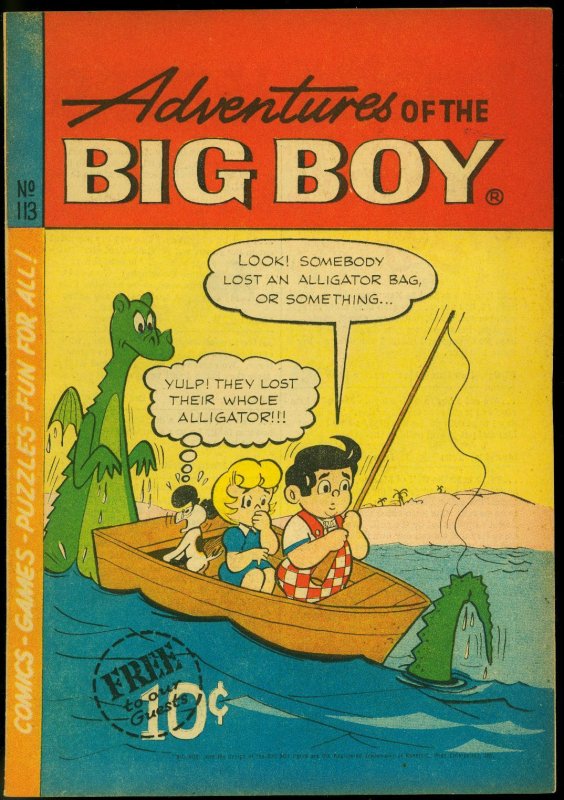 Adventures of the Big Boy #113 (1966), raw comic book in VF condition — front cover