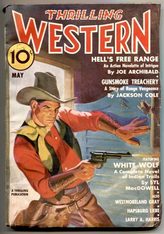 Thrilling Western Pulp May 1937- White Wolf- VF (1937), raw comic book in VF condition — front cover