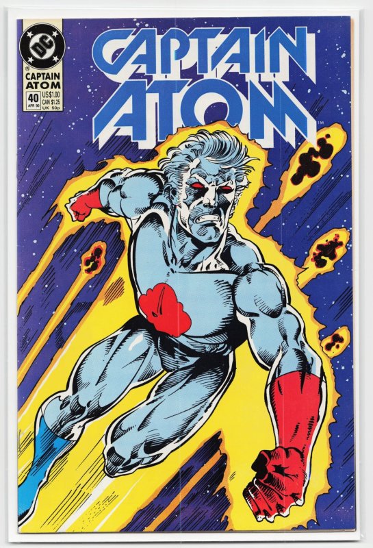 Captain Atom #40 (DC Comics, 1990), raw, ungraded comic book — front cover