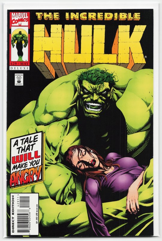 The Incredible Hulk #429 (Marvel Comics, 1995), raw, ungraded comic book — front cover