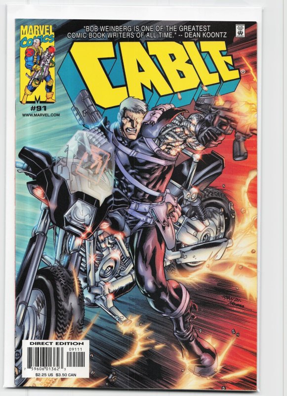 Cable #91 (Marvel Comics, 2001), raw, ungraded comic book — front cover