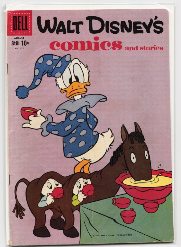 Walt Disney's Comics and Stories #227 (Dell, 1959), raw, ungraded comic book — front cover