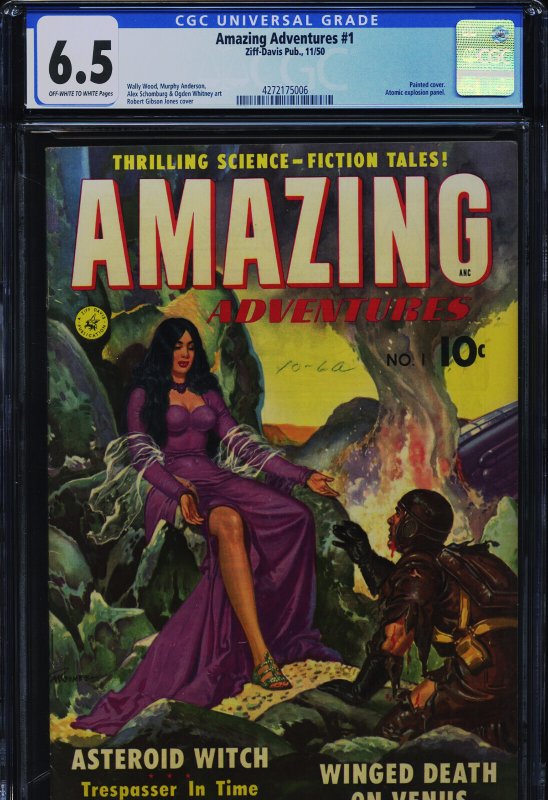 Amazing Adventures #1 (Marvel Comics), CGC 6.5 graded comic book, Universal Blue label — front cover in its holder