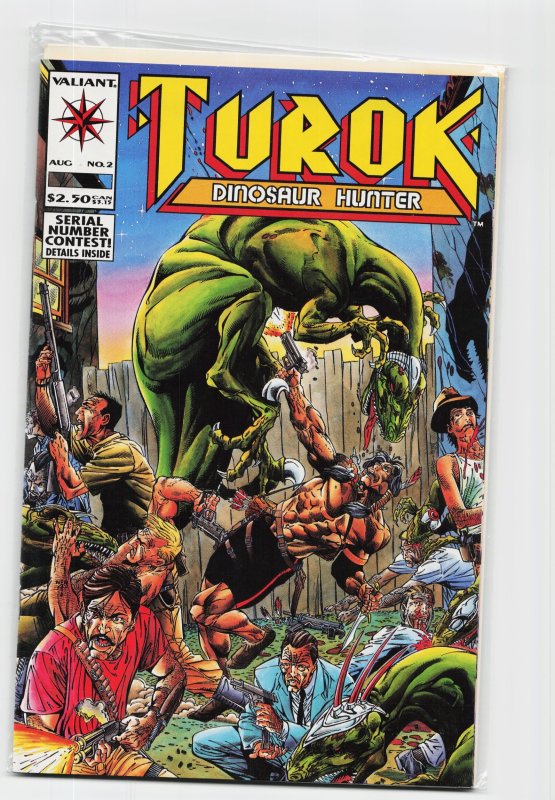 Turok, Dinosaur Hunter #2 (Valiant Comics, 1993), raw, ungraded comic book — front cover