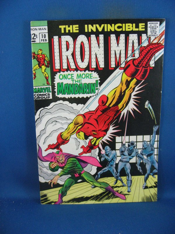 Iron Man #10 (Marvel Comics, 1969), raw comic book in VF+ condition — front cover