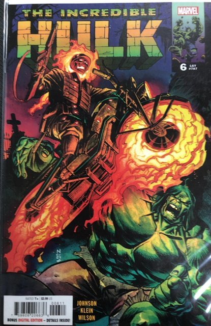 Incredible Hulk #6 (Marvel Comics, 2024), raw, ungraded comic book — front cover