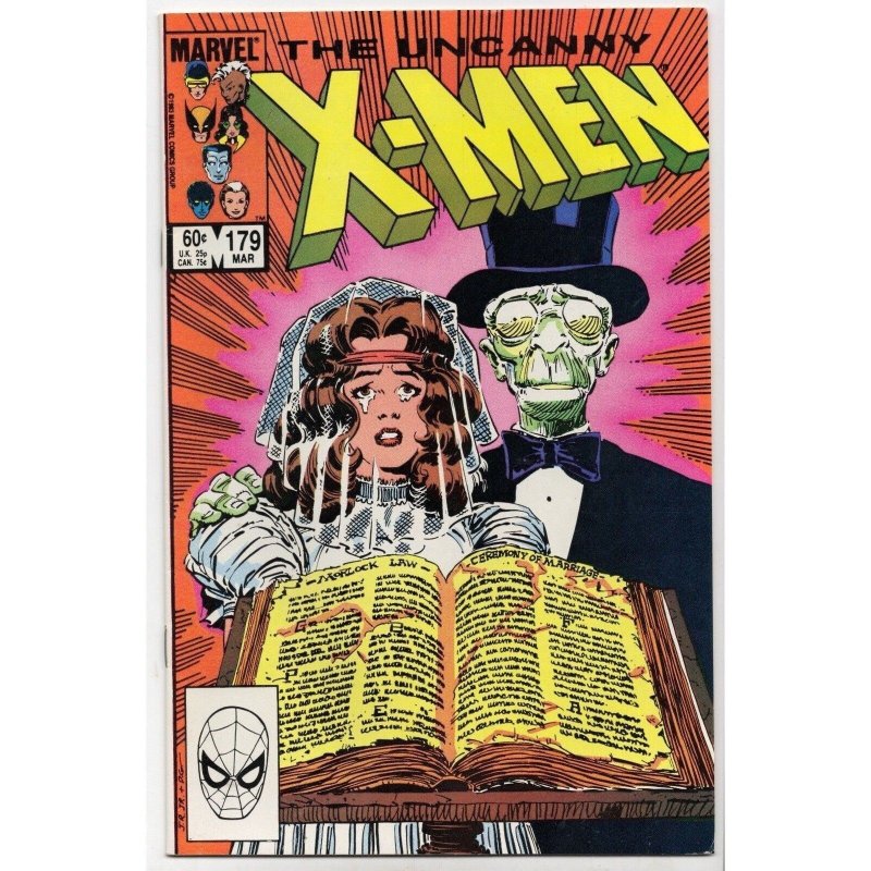 The Uncanny X-Men #179 (Marvel Comics, 1984), raw comic book in VF/NM 9.0 condition — front cover