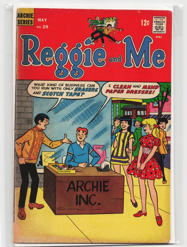 Reggie and Me #29 (Archie Comics, 1968), raw, ungraded comic book — front cover