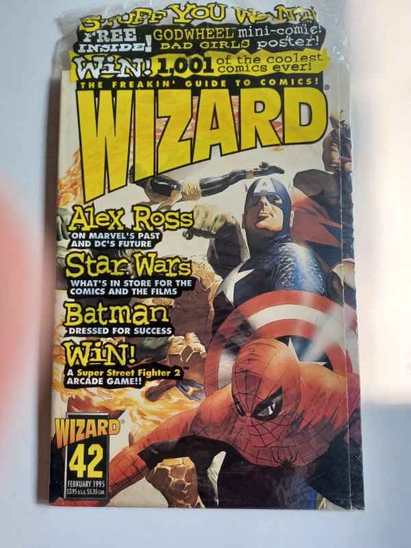Wizard Magazine #42 (1992), raw, ungraded comic book — front cover