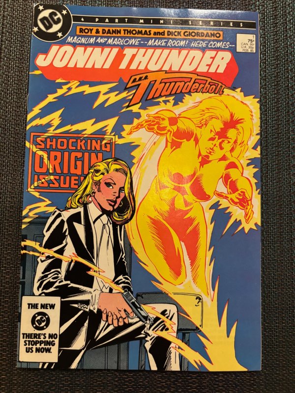 Jonni Thunder #1 (1985), raw, ungraded comic book — front cover